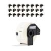 Brother DK-1208 large address label roll with black cartridge frame
