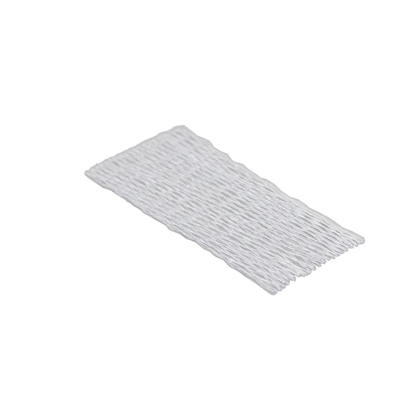 White mop head refill with looped cotton strands on white background