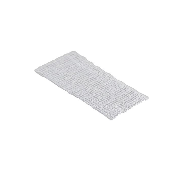 White mop head refill with looped cotton strands on white background