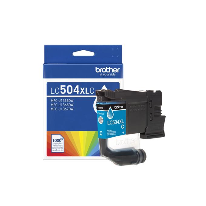 Brother Genuine LC504XLCS High Yield Cyan Ink Cartridge, Cyan, large
