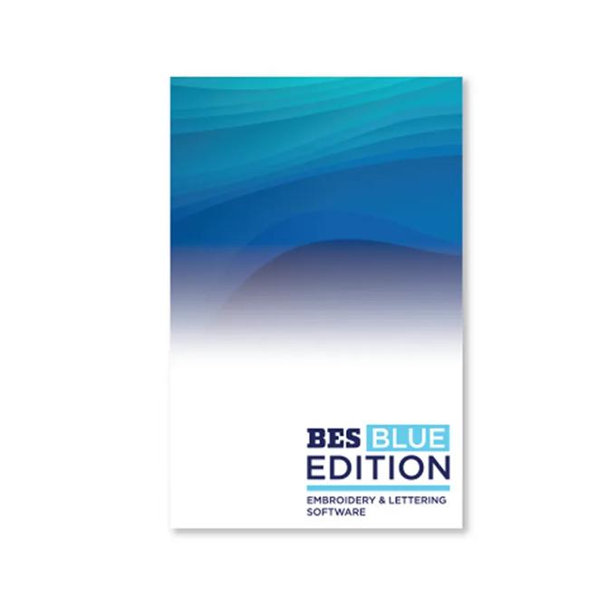 Brother BES Blue Edition embroidery and lettering software package with gradient blue design