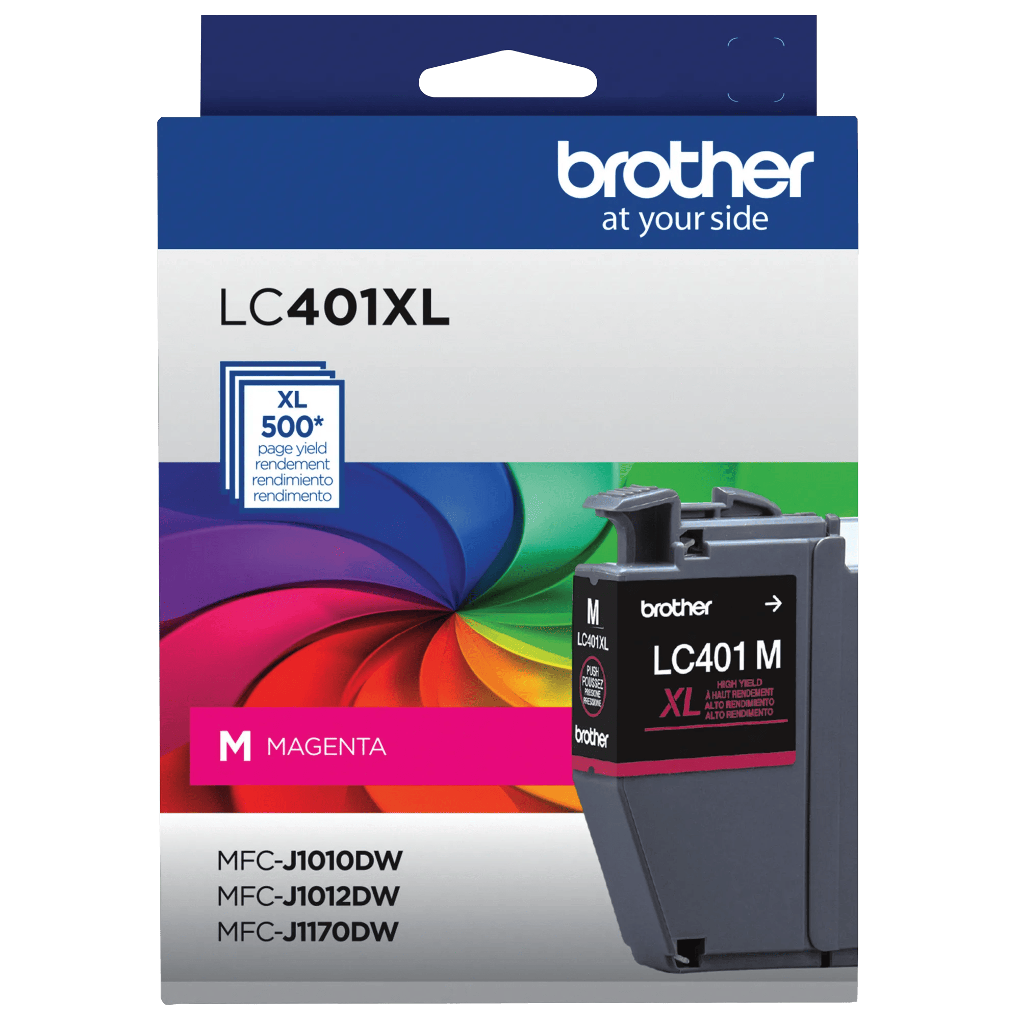 Brother Genuine LC401XLMS High-yield Magenta Ink Cartridge, Magenta, medium