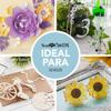 Brother ScanNCut DX cutting machine crafting applications with paper flowers, vinyl decals, and wood
