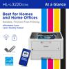 Brother HL-L3220CDW wireless color laser printer with mobile connectivity and energy efficiency