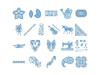 Brother decorative lace patterns for cutting machines including flowers, leaves, and sewing motifs