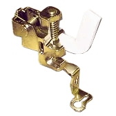 Brother adjustable presser foot attachment with brass finish and dual screw mechanism