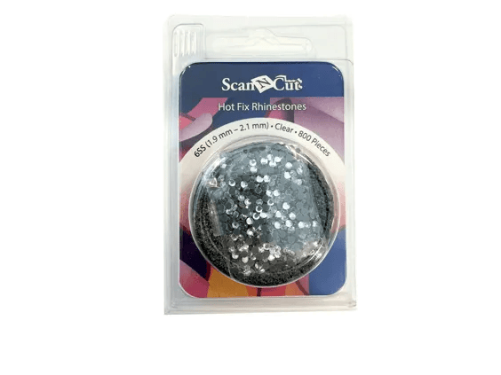 Brother ScanNCut hot fix rhinestones, clear silver crystals, SS10 size, 288 pieces