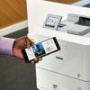 Brother color laser printer with touchscreen and wireless mobile printing from smartphone