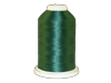 Brother embroidery thread spool in dark green with glossy finish on white cone