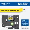 Cartucho de cinta laminada de resistencia extra Brother TZe-S621 con texto negro sobre amarillo