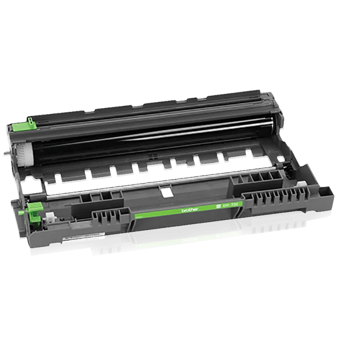 Brother DR730 drum unit with green accents for laser printers