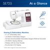 Brother SE725 sewing and embroidery machine with touchscreen and wireless connectivity