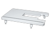 Brother wide extension table for sewing machine with adjustable feet