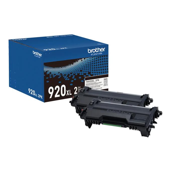 Brother TN920XL high-yield black toner cartridge 2-pack with packaging