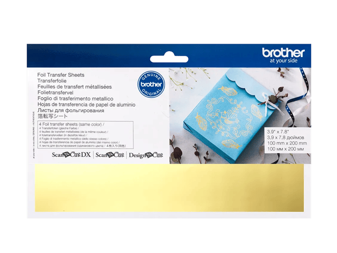Brother gold foil transfer sheets for ScanNCut crafting machines
