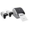 Brother QL-1110NWB wireless label printer bundle with three label rolls printing thank you card