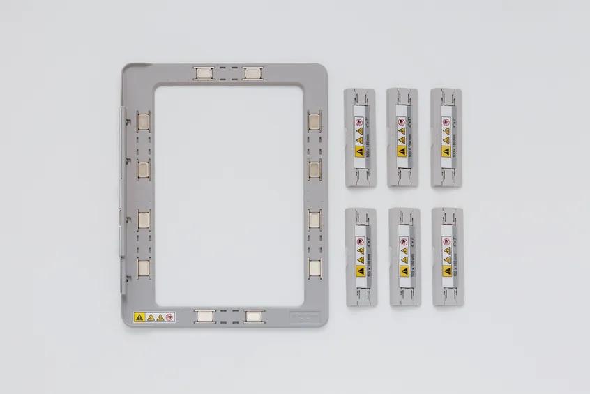 Brother 4x7 magnetic frame with six alignment guides for precise embroidery positioning