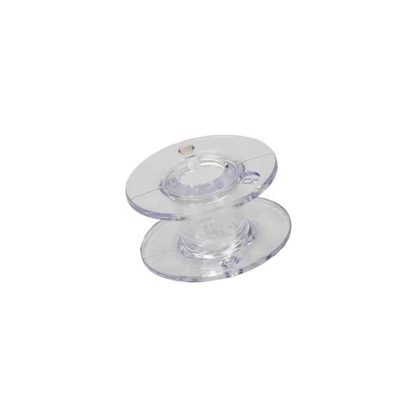 Clear plastic bobbin for Brother sewing machine thread storage