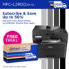 Brother MFC-L2900DW XL monochrome laser all-in-one printer with toner subscription box