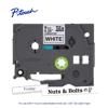 Brother P-touch TZe-221 laminated label tape cartridge, 9mm white with black print