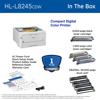 Brother HL-L8245CDW compact digital color printer with included toner cartridges and drum unit