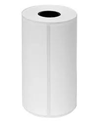 Brother continuous-length die-cut label roll with black core on white background