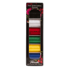 Brother fine embroidery thread set with five colorful spools in white, red, green, yellow, and blue