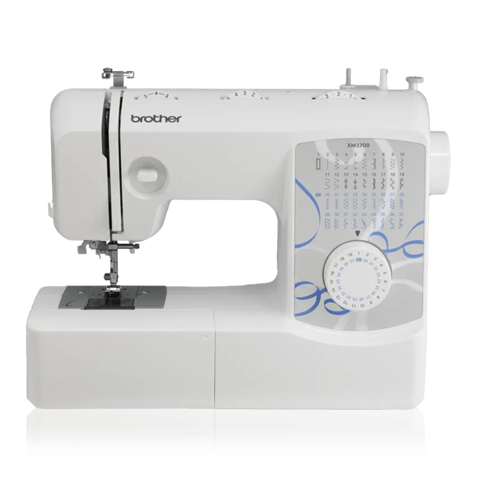 Brother XM3700 sewing machine with 37 built-in stitches and stitch selector dial