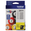 Brother Genuine LC201Y Standard-yield Yellow Ink Cartridge, Yellow, small