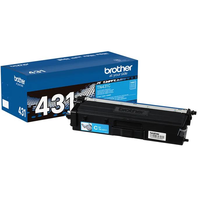 Brother Genuine TN431C Standard-yield Cyan Toner Cartridge, , large