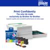 Brother LC501 3-pack ink cartridges with printed documents and genuine ink branding