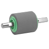 Brother printer pickup roller with gray rubber surface and green hub for paper feeding