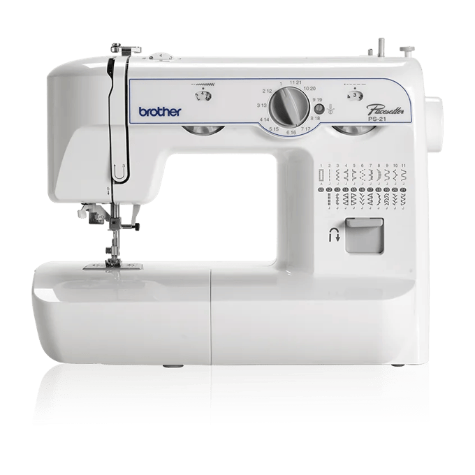 Brother Pacesetter PS-21 sewing machine with 21 built-in stitches and dual control dials
