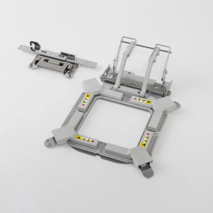 Brother embroidery machine hoop frame kit with mounting hardware and adjustment brackets