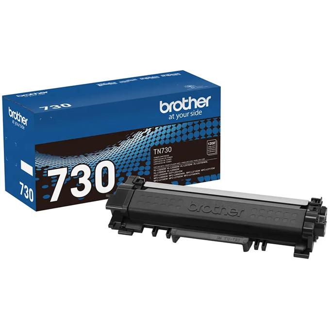 Brother TN730 black toner cartridge with packaging box
