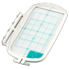 Brother embroidery hoop with grid markings for precise fabric positioning