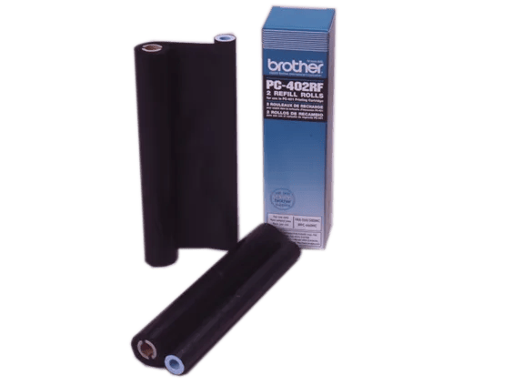 Brother PC-402RF thermal fax refill rolls with packaging
