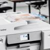Brother MFC-J6975DW all-in-one printer with automatic document feeder scanning color documents