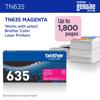 Brother Genuine TN635XLM High Yield Magenta Toner Cartridge, Magenta, small