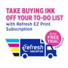 Brother Refresh EZ Print Subscription service with risk-free trial and automatic ink delivery