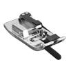 Brother sewing machine binder foot attachment with adjustable guide for precise fabric binding