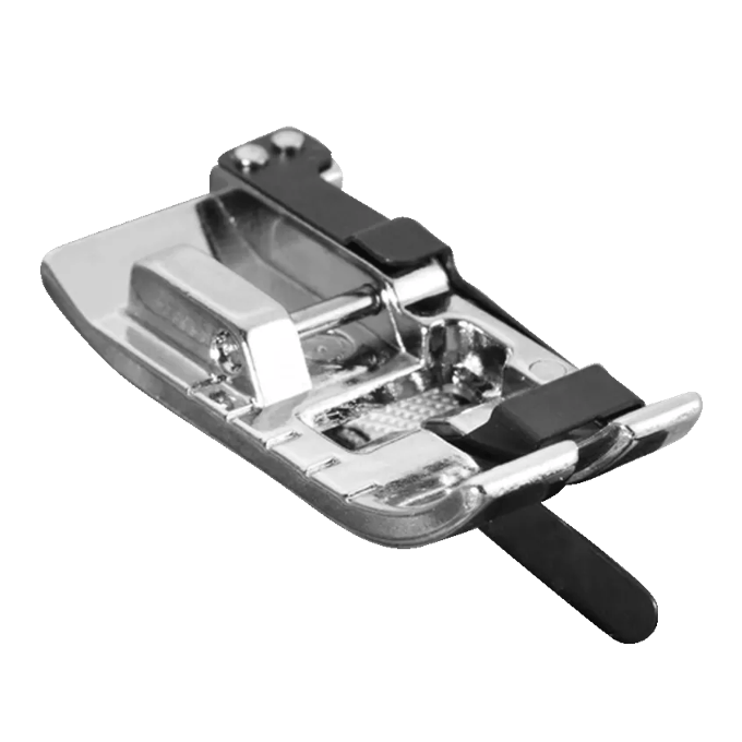 Brother sewing machine binder foot attachment with adjustable guide for precise fabric binding