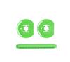 Brother mobile printer accessories in green including roll holders and paper guide