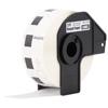 Brother DK-1219 round paper label roll in black cartridge, 12mm diameter