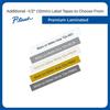 Brother premium laminated label tapes in assorted colors with 12mm width