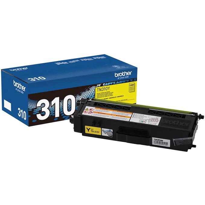 Brother Genuine TN310Y Standard-yield Yellow Toner Cartridge, , large
