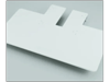 Brother printer paper tray with adjustable guides on white surface
