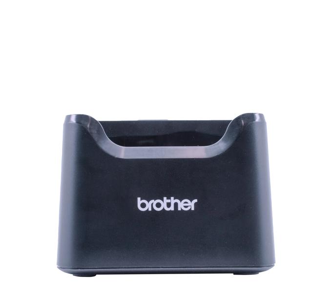 Brother mobile printer charging dock with docking slot for portable printing accessories