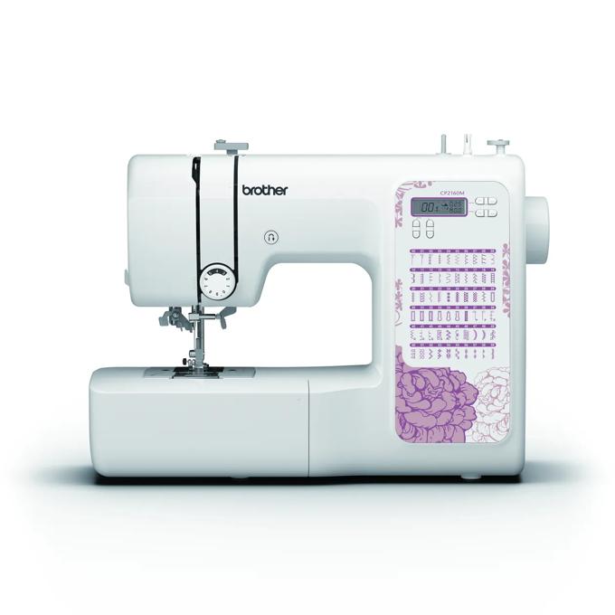 Brother CP2160M sewing machine with pink floral design and LCD display