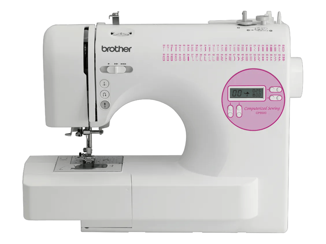 Brother CP6500 computerized sewing machine with LCD display and 60 built-in stitches